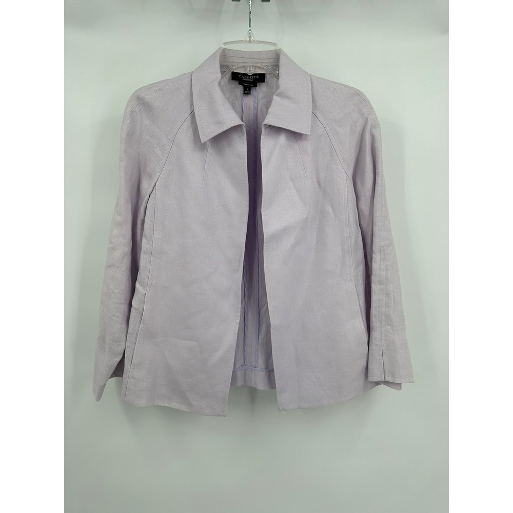 Talbots Women Quiet Luxury Irish Linen Blazer Size S Jacket Old Money Minimalist